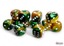 Gemini Gold-Green/white 16mm d6 Dice Block (12 dice) - CHX26625